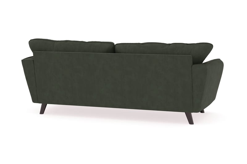 Trend Lyx 3-seters Manchestersofa - Mørkegrønn - Møbler - Sofaer - Sofaer med sjeselong - 3 seters sofa med divan