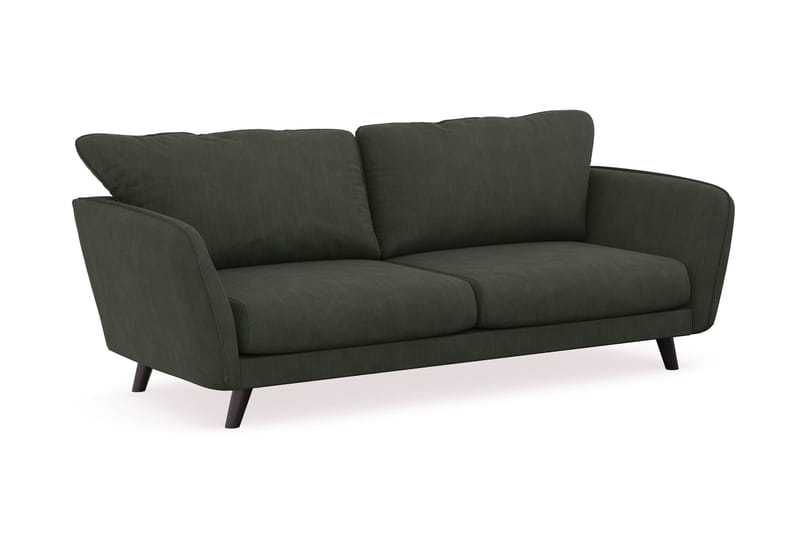 Trend Lyx 3-seters Manchestersofa - Mørkegrønn - Møbler - Sofaer - 3 seter sofa