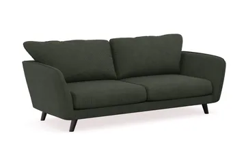 Trend Lyx 3-seters Manchestersofa - Mørkegrønn - Møbler - Sofaer - 3 seter sofa