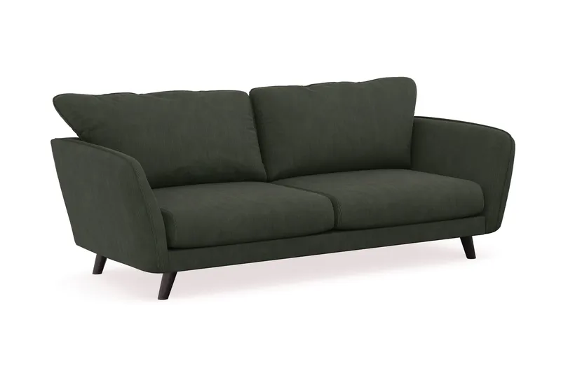 Trend Lyx 3-seters Manchestersofa - Mørkegrønn - Møbler - Sofaer - 3 seter sofa