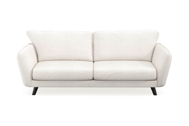 Trend Lyx 3-seters Sofa i Bouclé - Hvit - Møbler - Sofaer - Sofaer med sjeselong - 3 seters sofa med divan