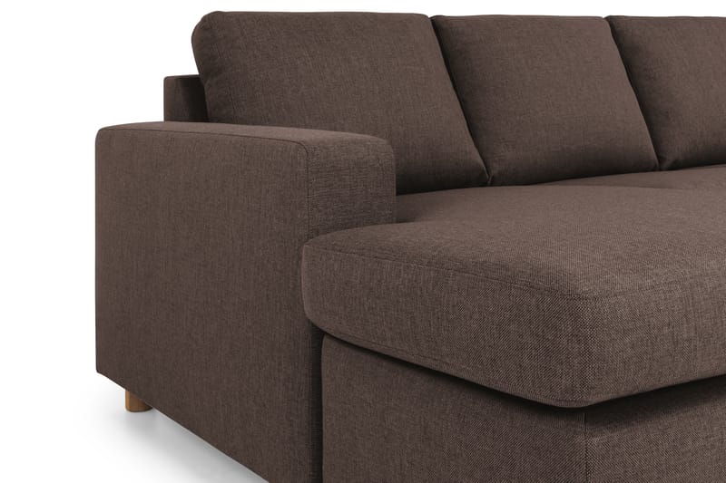 U-sofa Nevada Large Divan Venstre - Brun - 3 seters sofa med divan - U-sofa