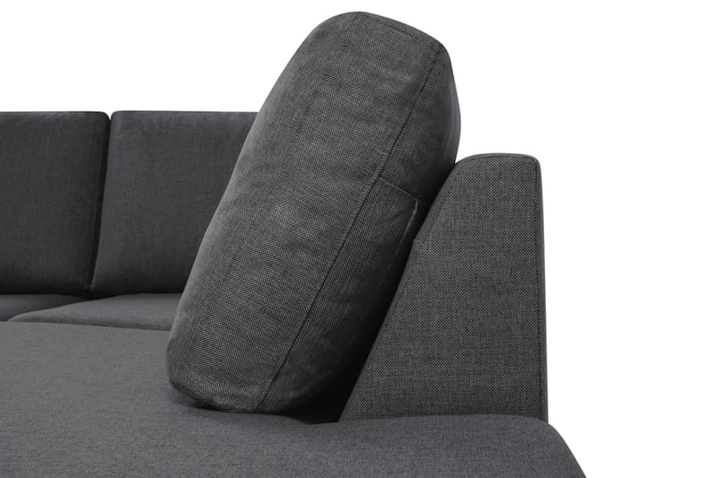 U-sofa Nevada Large Divan Venstre - Mørkgrå - 3 seters sofa med divan - U-sofa