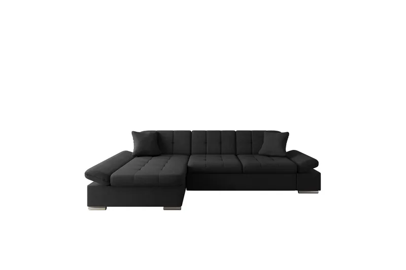 Vananda Sofa med Sjeselong 3-seter, Svart