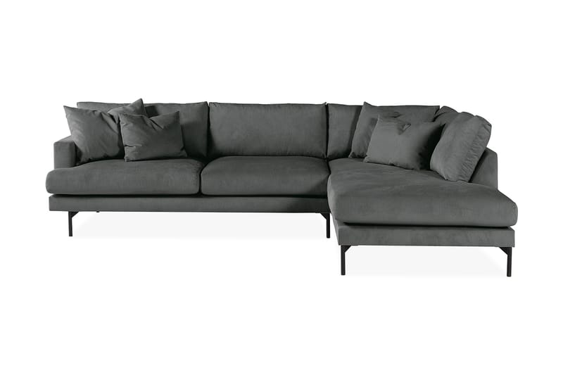 3-seters Sofa med Sjeselong Armunia Høyre - Grå/Svart - 4 seters sofa med divan - Sofaer med sjeselong