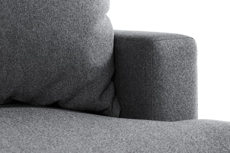 3-seters Sofa med Sjeselong Armunia Venstre - Mørkegrå/Svart - 4 seters sofa med divan - Sofaer med sjeselong