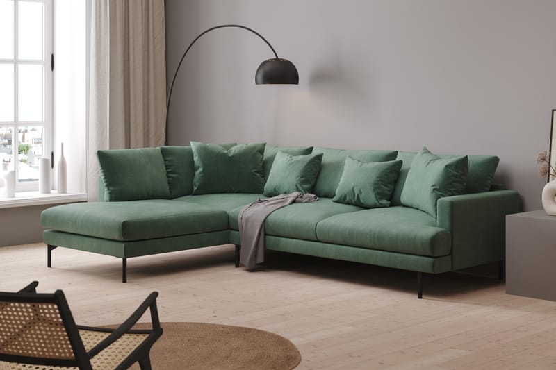 3-seters Sofa med Sjeselong Armunia Venstre - 4 seters sofa med divan - Fløyelssofaer - Sofaer med sjeselong