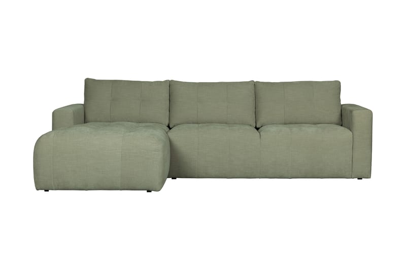 3-Seters Sofa Neukir Venstre - Grønn - 3 seters sofa med divan - Sofaer med sjeselong