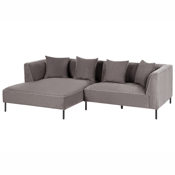 3-seters sofa Sater høyrevendt - Taupe - Møbler - Sofaer - Sofaer med sjeselong - 3 seters sofa med divan