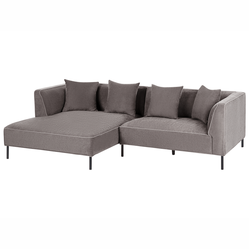 3-seters sofa Sater høyrevendt - Taupe - Møbler - Sofaer - Sofaer med sjeselong - 3 seters sofa med divan