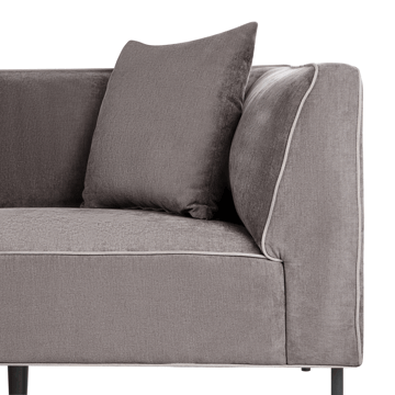 3-seters sofa Sater høyrevendt - Taupe - Møbler - Sofaer - Sofaer med sjeselong - 3 seters sofa med divan