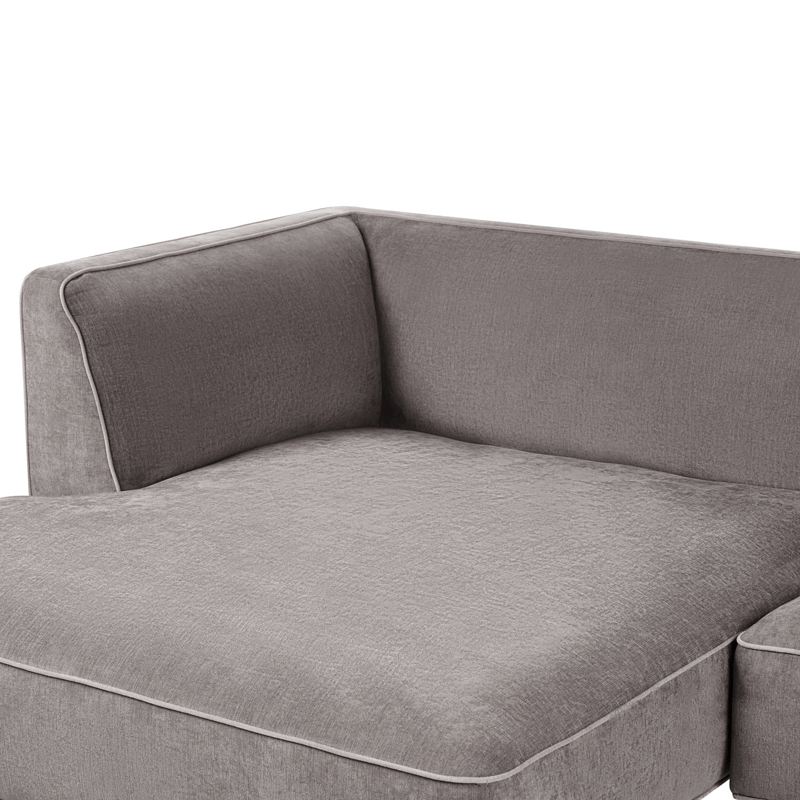 3-seters sofa Sater høyrevendt - Taupe - Møbler - Sofaer - Sofaer med sjeselong - 3 seters sofa med divan