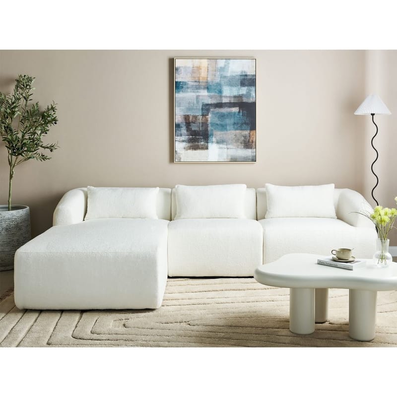 3-seters sofa Svansele - Hvit/Høyrevendt - Møbler - Sofaer - Hjørnesofaer