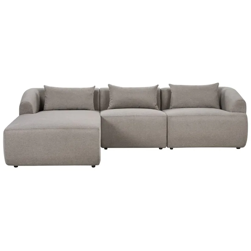 3-seters sofa Svansele, Taupe/Høyrevendt