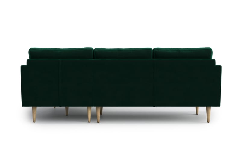 4-seter Divansofa Minelle - Grønn - 4 seters sofa med divan - Sofaer med sjeselong