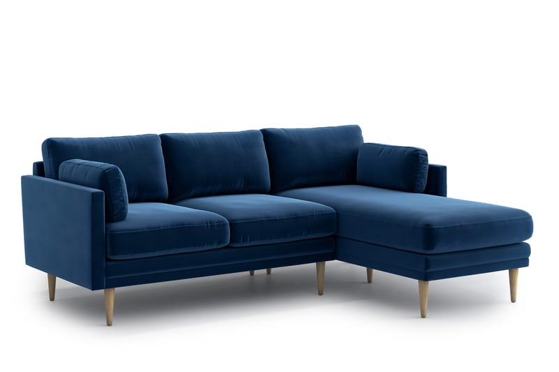 4-seter Divansofa Minelle - Marineblå - 4 seters sofa med divan - Sofaer med sjeselong