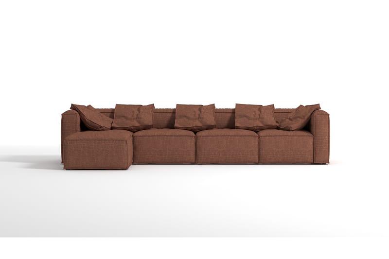 4-seters Divansofa Trianta - Brun - 4 seters sofa med divan - Sofaer med sjeselong