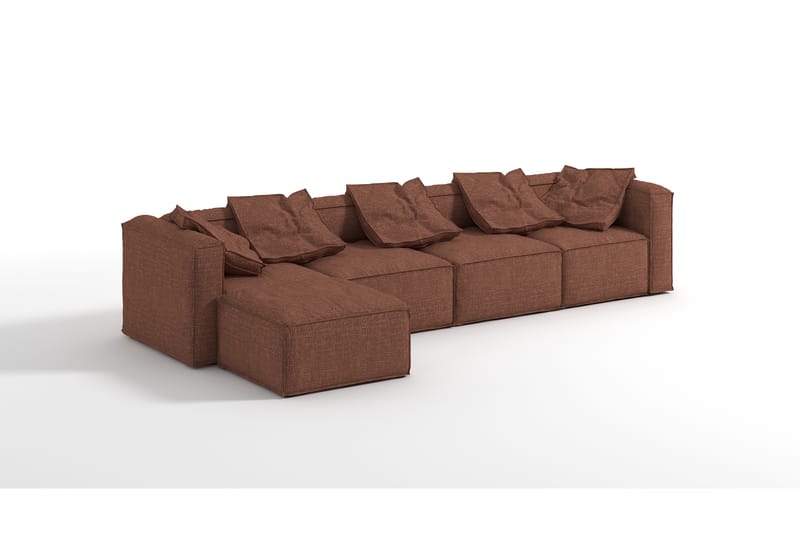4-seters Divansofa Trianta - Brun - 4 seters sofa med divan - Sofaer med sjeselong