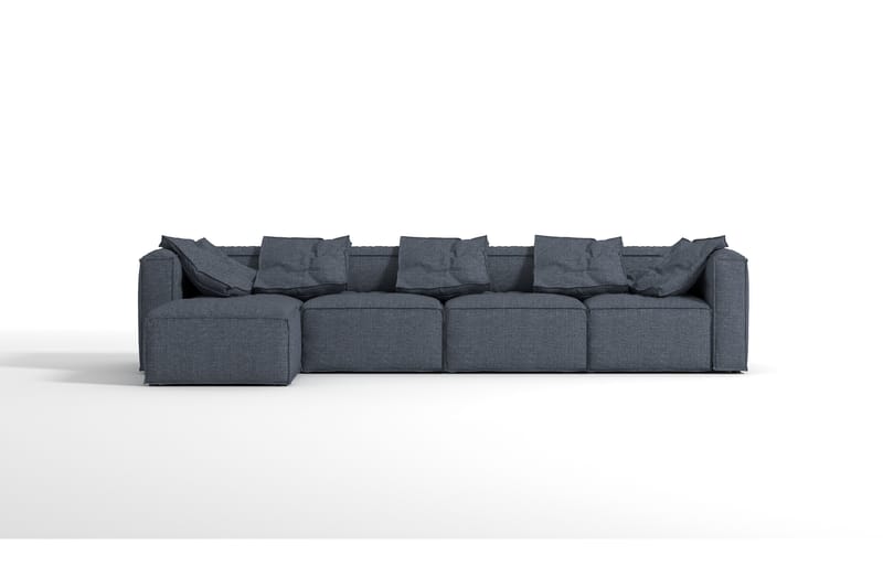 4-seters Divansofa Trianta - Mørkegrå - 4 seters sofa med divan - Sofaer med sjeselong