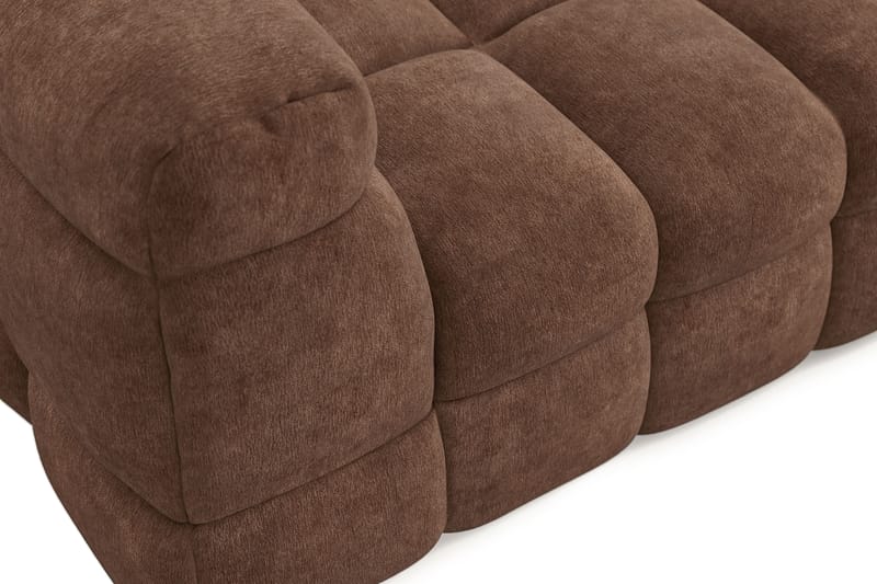 4-seters Sofa Elise med Sjeselong Høyre - Brun - Møbler - Sofaer - Sofaer med sjeselong - 4 seters sofa med divan