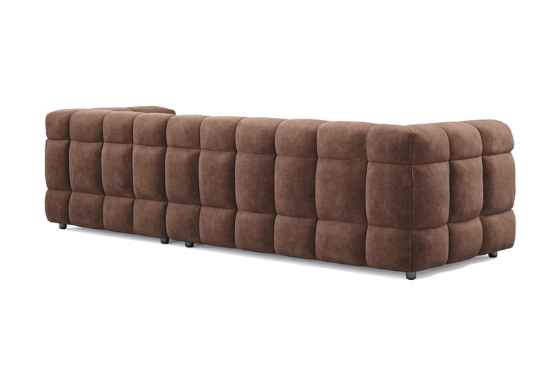 4-seters Sofa Elise med Sjeselong Høyre - Brun - Møbler - Sofaer - Sofaer med sjeselong - 4 seters sofa med divan