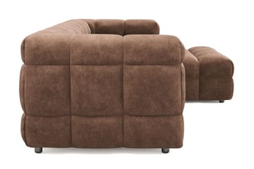 4-seters Sofa Elise med Sjeselong Høyre - Brun - Møbler - Sofaer - Sofaer med sjeselong - 4 seters sofa med divan
