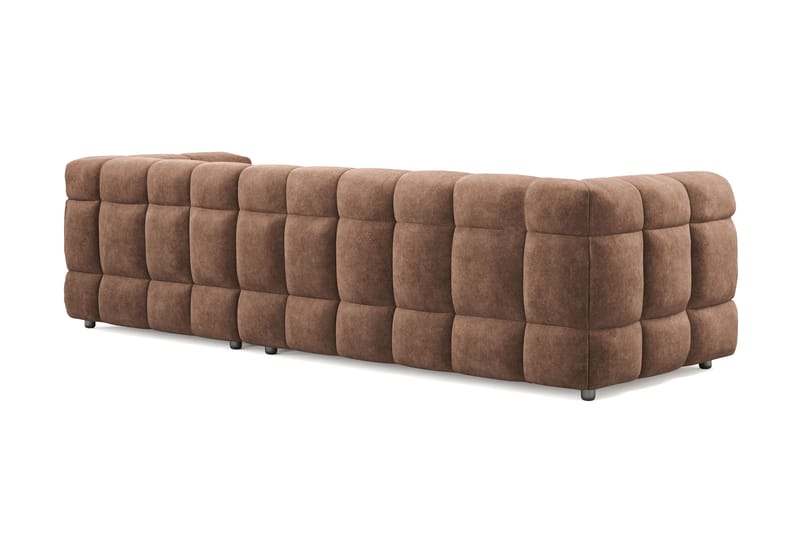 4-seters Sofa Elise med Sjeselong Høyre - Brun - Møbler - Sofaer - Sofaer med sjeselong - 4 seters sofa med divan