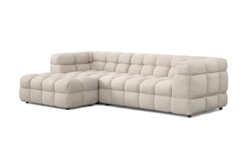 4-seters Sofa Elise med Sjeselong Venstre - Beige - Møbler - Sofaer - Sofaer med sjeselong - 4 seters sofa med divan
