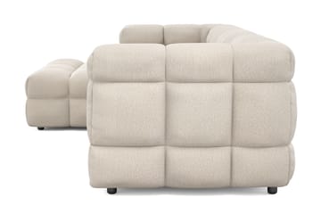 4-seters Sofa Elise med Sjeselong Venstre - Beige - Møbler - Sofaer - Sofaer med sjeselong - 4 seters sofa med divan
