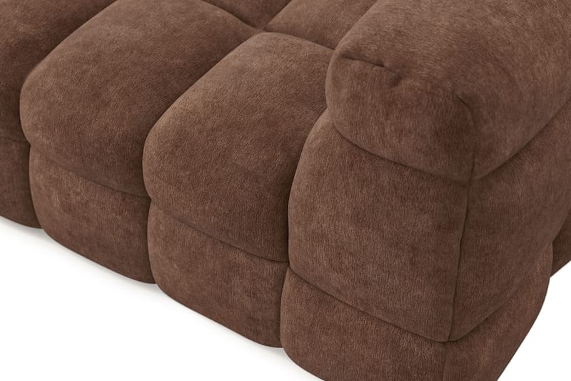 4-seters Sofa Elise med Sjeselong Venstre - Brun - Møbler - Sofaer - Sofaer med sjeselong - 4 seters sofa med divan