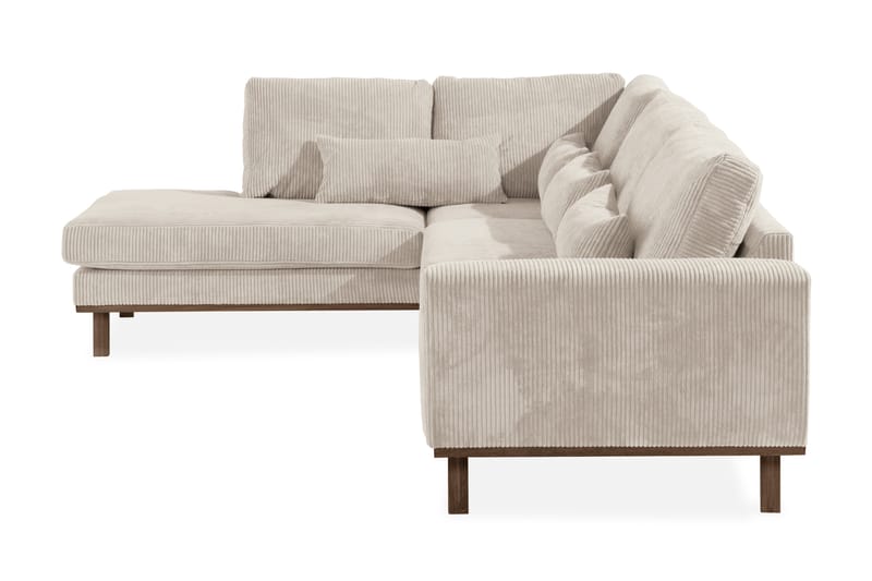 2,5-seter Sofa Haga Cordfløyel - Beige - 4 seters sofa med divan - Sofaer med sjeselong