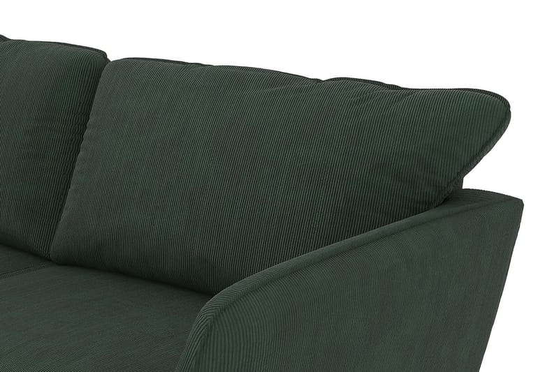 3-seter Divansofa Colt Lyx Venstre - Mørk grønn Kordfløyel - 4 seters sofa med divan - Sofaer med sjeselong