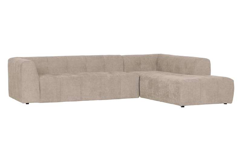 4-seters sofa Oryol Høyre - Sand - 4 seters sofa med divan - Sofaer med sjeselong