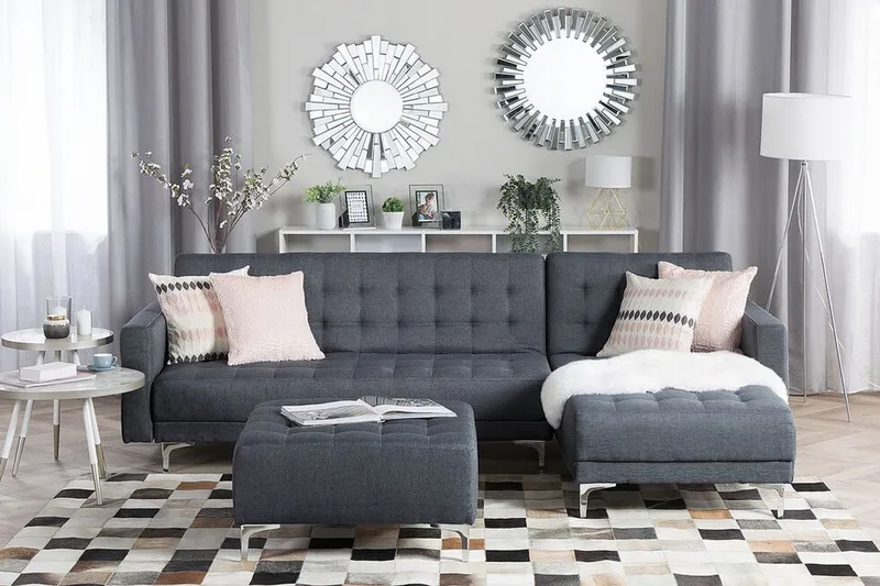 Aberdeen Hjørnesofa 267 cm - Grå - Møbler - Sofaer - Sofaer med sjeselong - 4 seters sofa med divan
