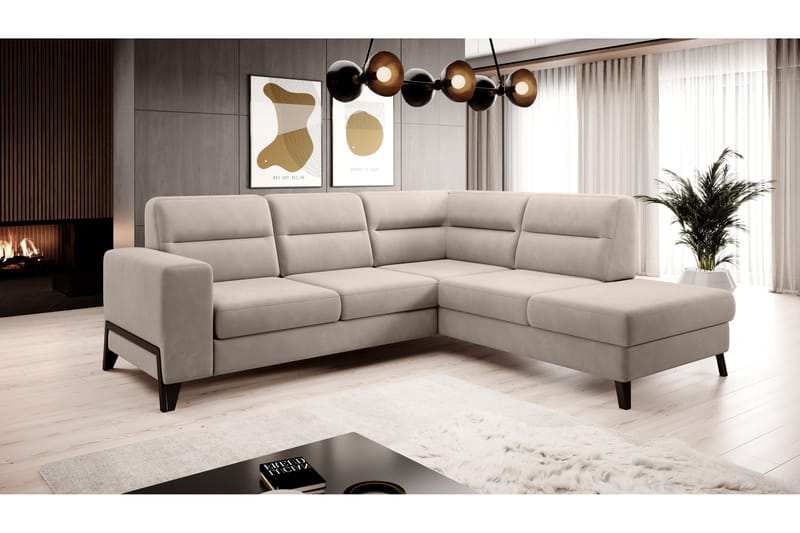 Anglika Sofa m. Sjeselong 4-seters, Beige