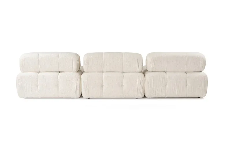 Belgin Boblet Divansofa 3-seters 315 cm bred - Lys / Beige - Møbler - Sofaer - Modulsofaer - Komplett modulsofa