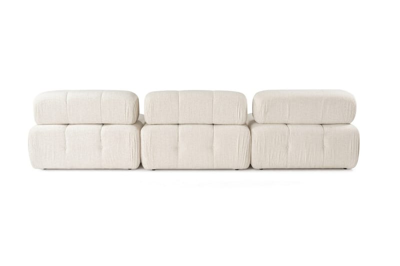 Belgin Boblet Divansofa 3-seters 315 cm bred - Lys / Beige - Møbler - Sofaer - Modulsofaer - Komplett modulsofa