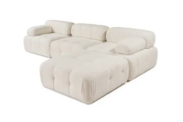 Belgin Boblet Divansofa 3-seters 315 cm bred - Lys / Beige - Møbler - Sofaer - Modulsofaer - Komplett modulsofa
