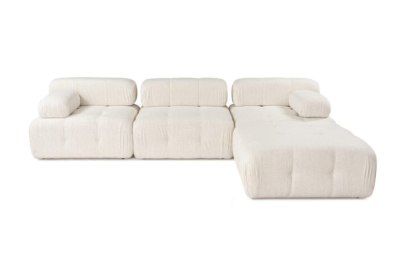Belgin Boblet Divansofa 3-seters 315 cm bred, Lys / Beige