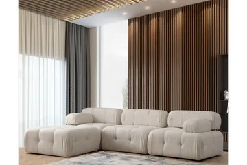 Belgin Boblet Divansofa 3-seters 315 cm bred - Lys / Beige - Møbler - Sofaer - Modulsofaer - Komplett modulsofa