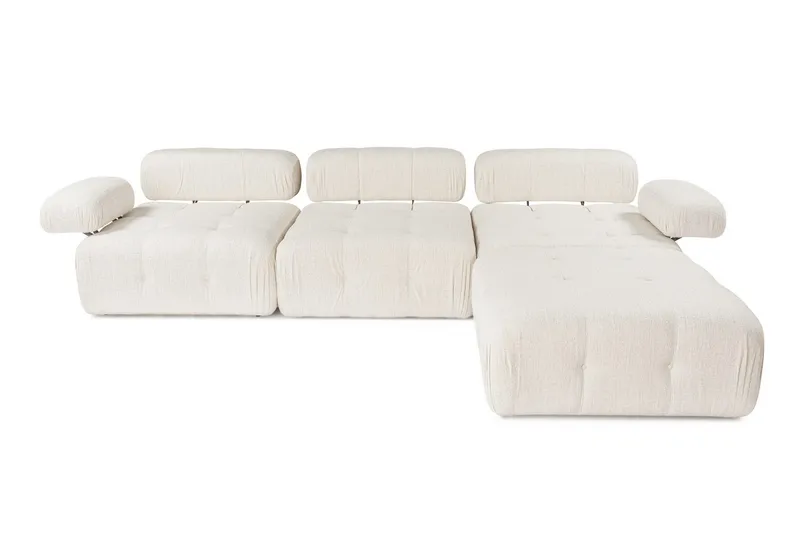 Belgin Boblet Divansofa 3-seters 315 cm bred - Lys / Beige - Møbler - Sofaer - Modulsofaer - Komplett modulsofa