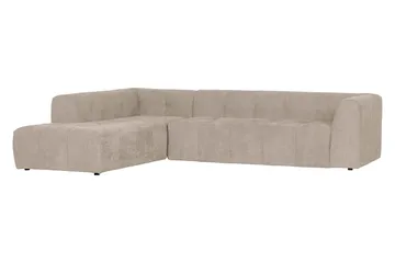 Byxelkroken 4-seters Sofa Venstre - Sand - Møbler - Sofaer - Sofaer med sjeselong - 4 seters sofa med divan