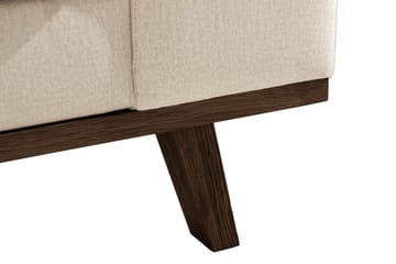 Copenhagen 4-seters Høyrevendt L-formet Divansofa i Fløyel - Beige - Møbler - Sofaer - Sofaer med sjeselong - 4 seters sofa med divan