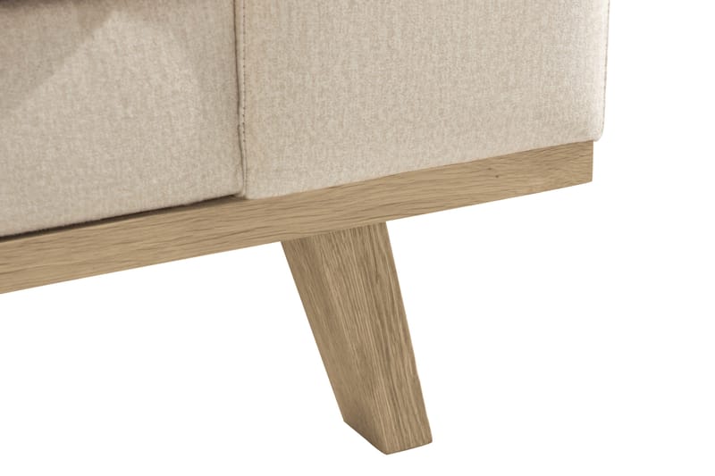 Copenhagen 4-seters Høyrevendt L-formet Divansofa i Fløyel - Beige - Møbler - Sofaer - Sofaer med sjeselong - 4 seters sofa med divan