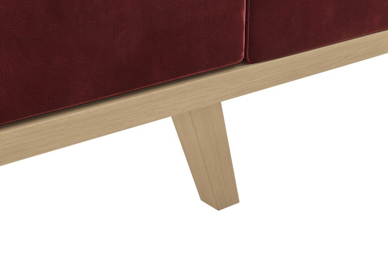 Copenhagen 4-seters Høyrevendt L-formet Divansofa i Fløyel - Lilla - Møbler - Sofaer - Sofaer med sjeselong - 4 seters sofa med divan