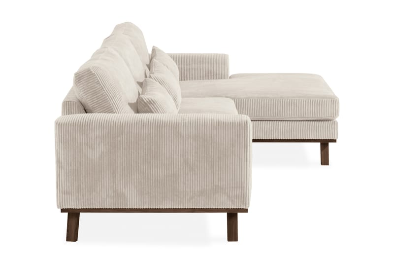 Copenhagen 4-seters Høyrevendt L-formet Divansofa i Manchester - Beige - Møbler - Sofaer - Sofaer med sjeselong - 4 seters sofa med divan
