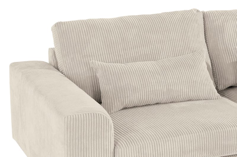 Copenhagen 4-seters Høyrevendt L-formet Divansofa i Manchester - Beige - Møbler - Sofaer - Sofaer med sjeselong - 4 seters sofa med divan