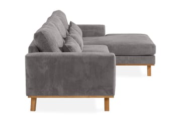 Copenhagen 4-seters Høyrevendt L-formet Divansofa i Manchester - Mørk grå - Møbler - Sofaer - Sofaer med sjeselong - 4 seters sofa med divan