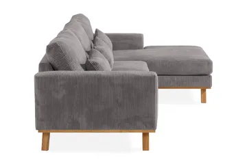 Copenhagen 4-seters Høyrevendt L-formet Divansofa i Manchester - Mørk grå - Møbler - Sofaer - Sofaer med sjeselong - 4 seters sofa med divan