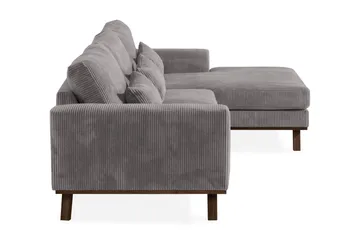 Copenhagen 4-seters Høyrevendt L-formet Divansofa i Manchester - Mørk grå - Møbler - Sofaer - Sofaer med sjeselong - 4 seters sofa med divan